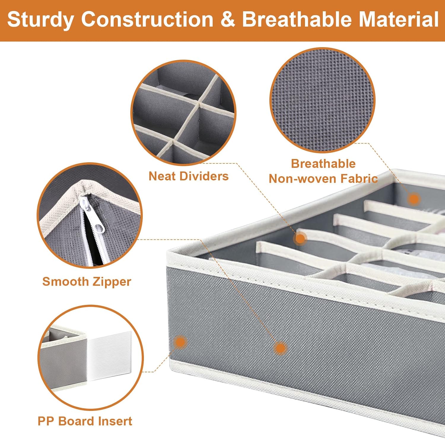 Wardrobe Undergarments Organizer and Storage Box