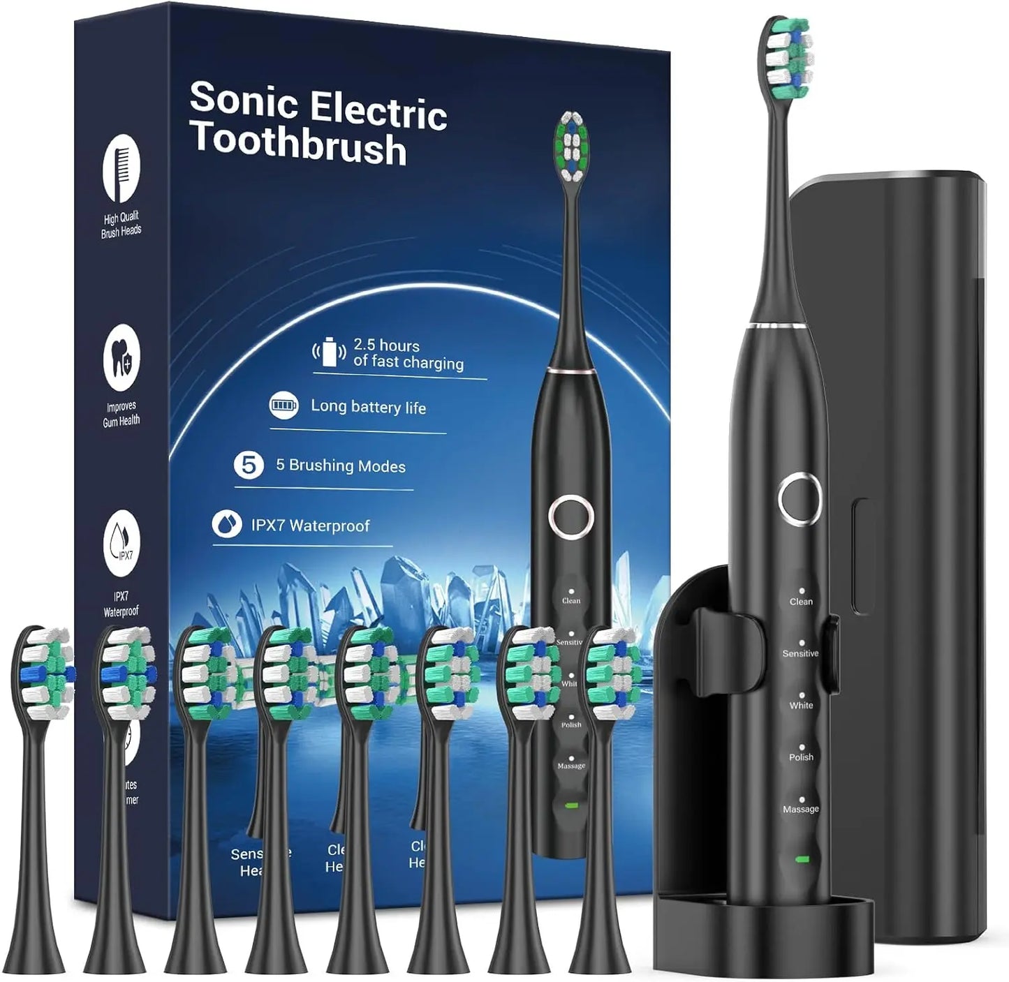 Rtauys S5 Sonic Electric Toothbrush – Powerful, Gentle & Travel-Ready
