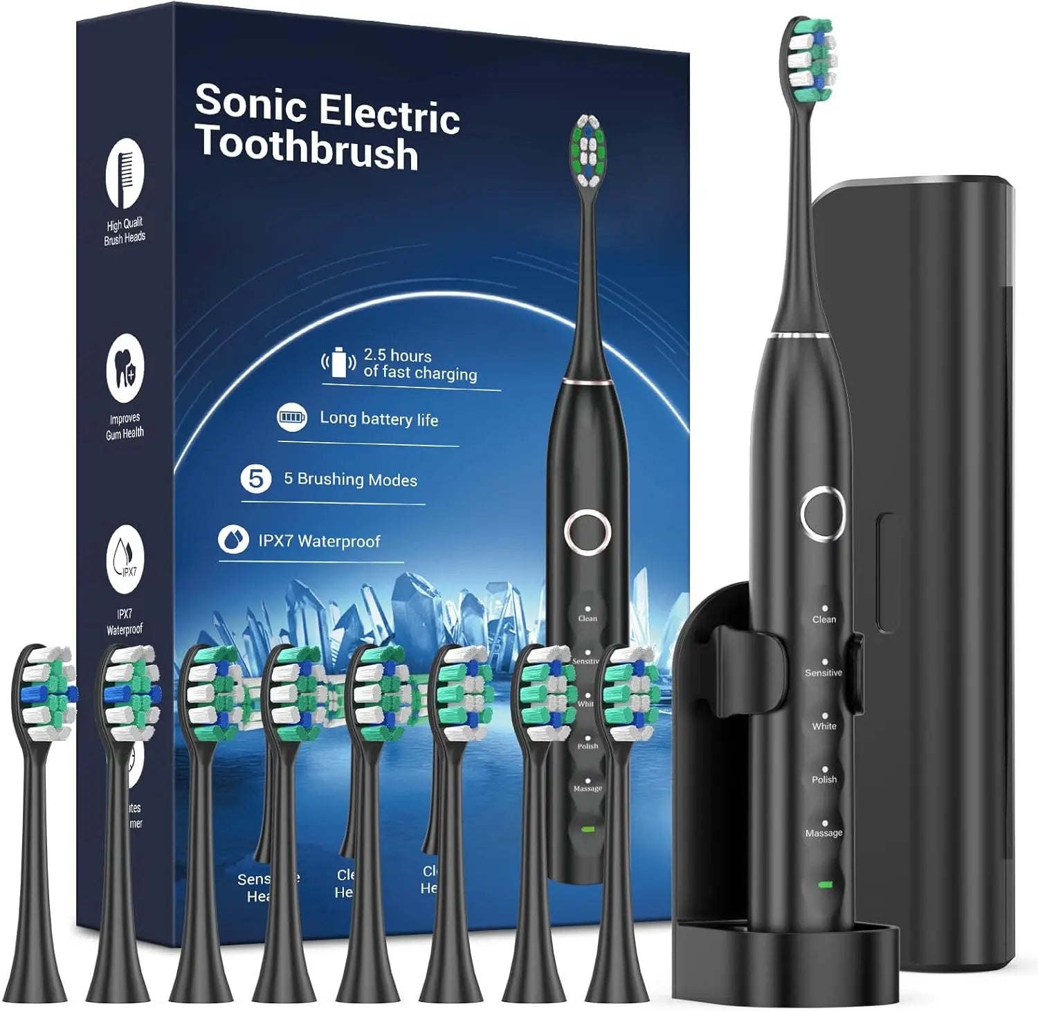 Rtauys S5 Sonic Electric Toothbrush – Powerful, Gentle & Travel-Ready
