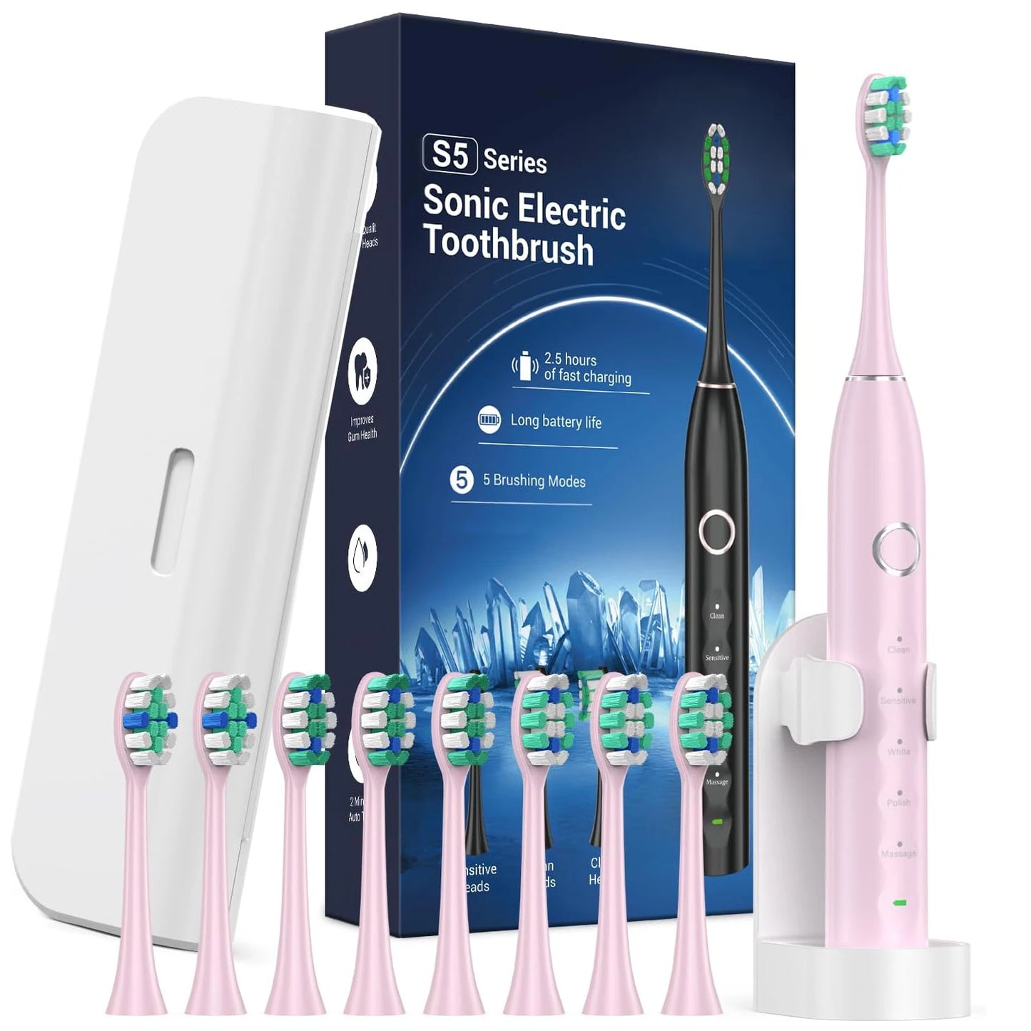 Rtauys S5 Sonic Electric Toothbrush – Powerful, Gentle & Travel-Ready