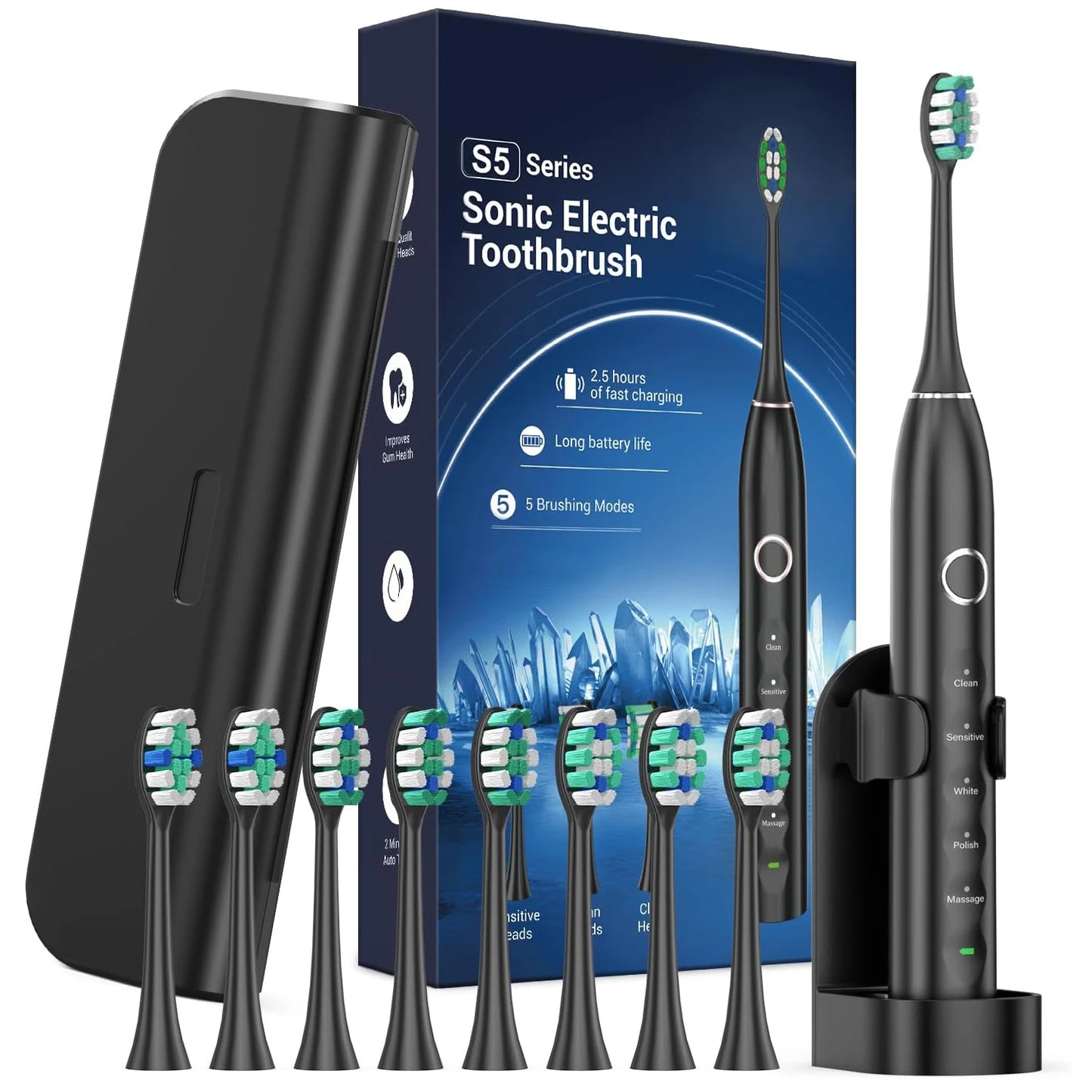Rtauys S5 Sonic Electric Toothbrush – Powerful, Gentle & Travel-Ready