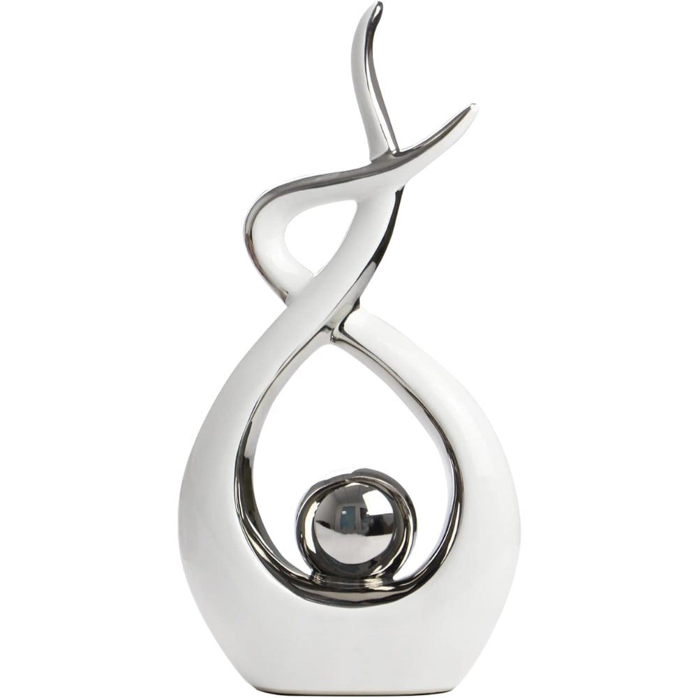 Abstract Ceramic Sculpture Golden Statue Modern Home Decoration