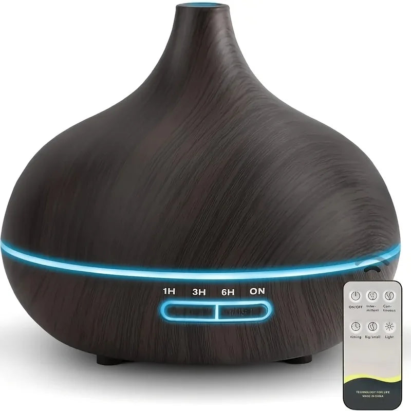 Wood Grain Ultrasonic Essential Oil Diffuser – 550ml