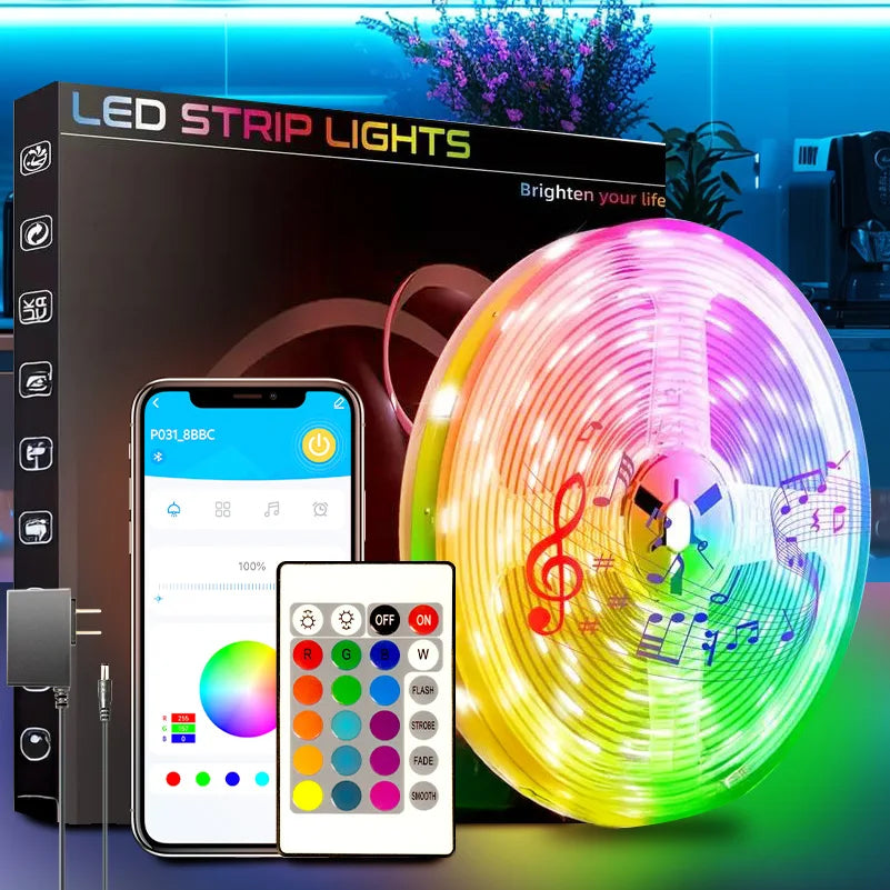 Smart LED Light Strip – App & Remote Controlled with Music Mode