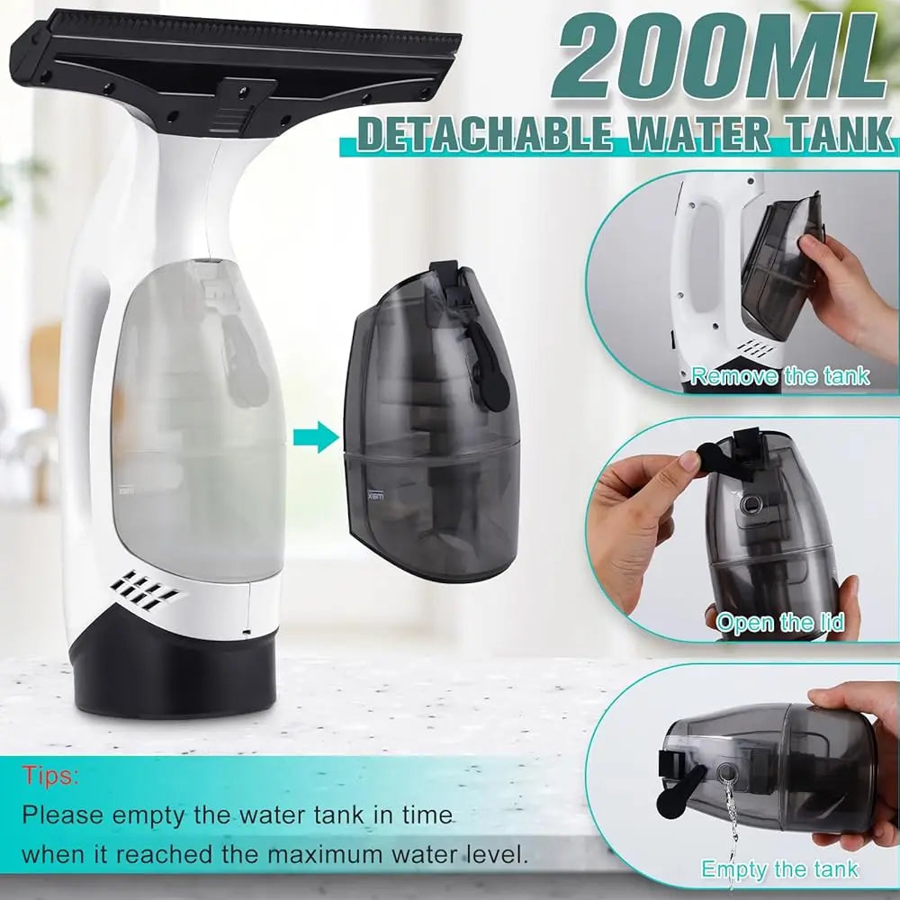 Cordless Rechargeable Window Vacuum Squeegee