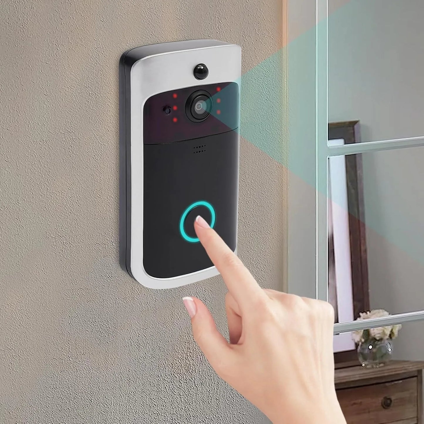 Smart WiFi Video Doorbell – Night Vision & SmartSensor Advanced Home Security, Day and Night.