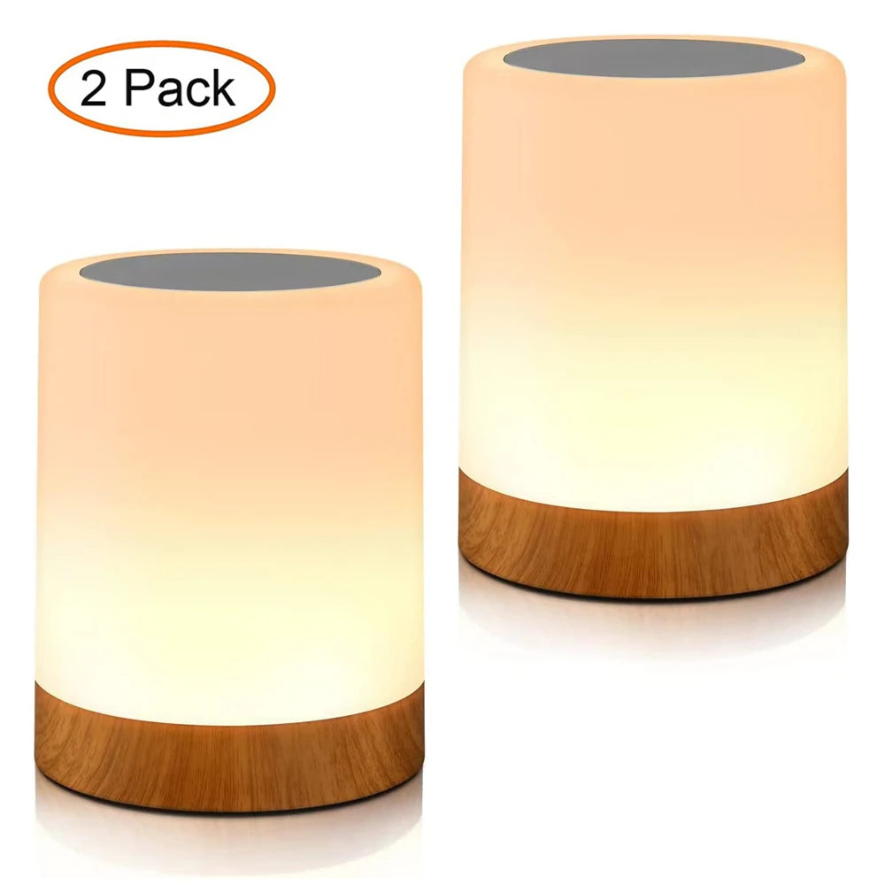 Touch LED Table Lamp – RGB Bedside & Desk Lamp Smart, Colorful, and Portable Lighting for Any Room.