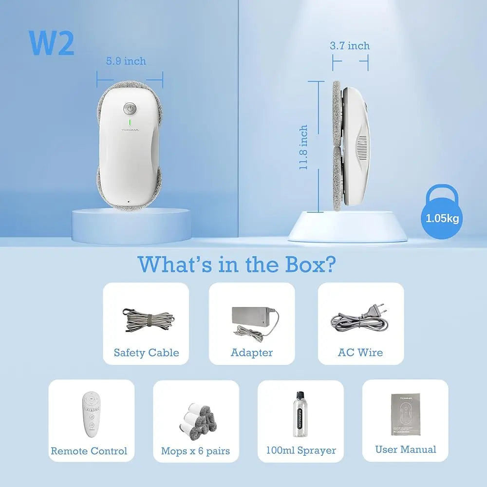 W2 Window Cleaner Robot – Automatic Smart Cleaning