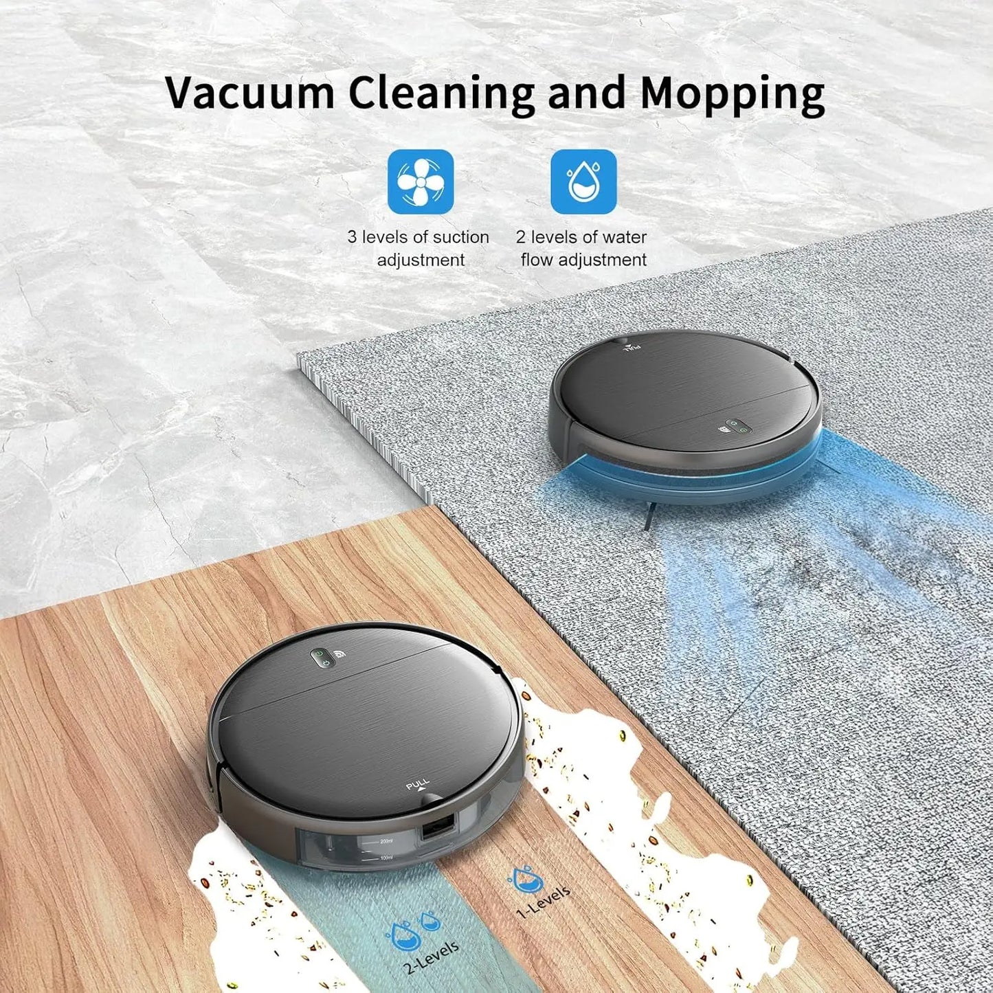Robot Vacuum & Mop Combo – 2-in-1 Smart Cleaning
