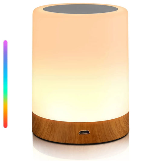Touch LED Table Lamp – RGB Bedside & Desk Lamp Smart, Colorful, and Portable Lighting for Any Room.