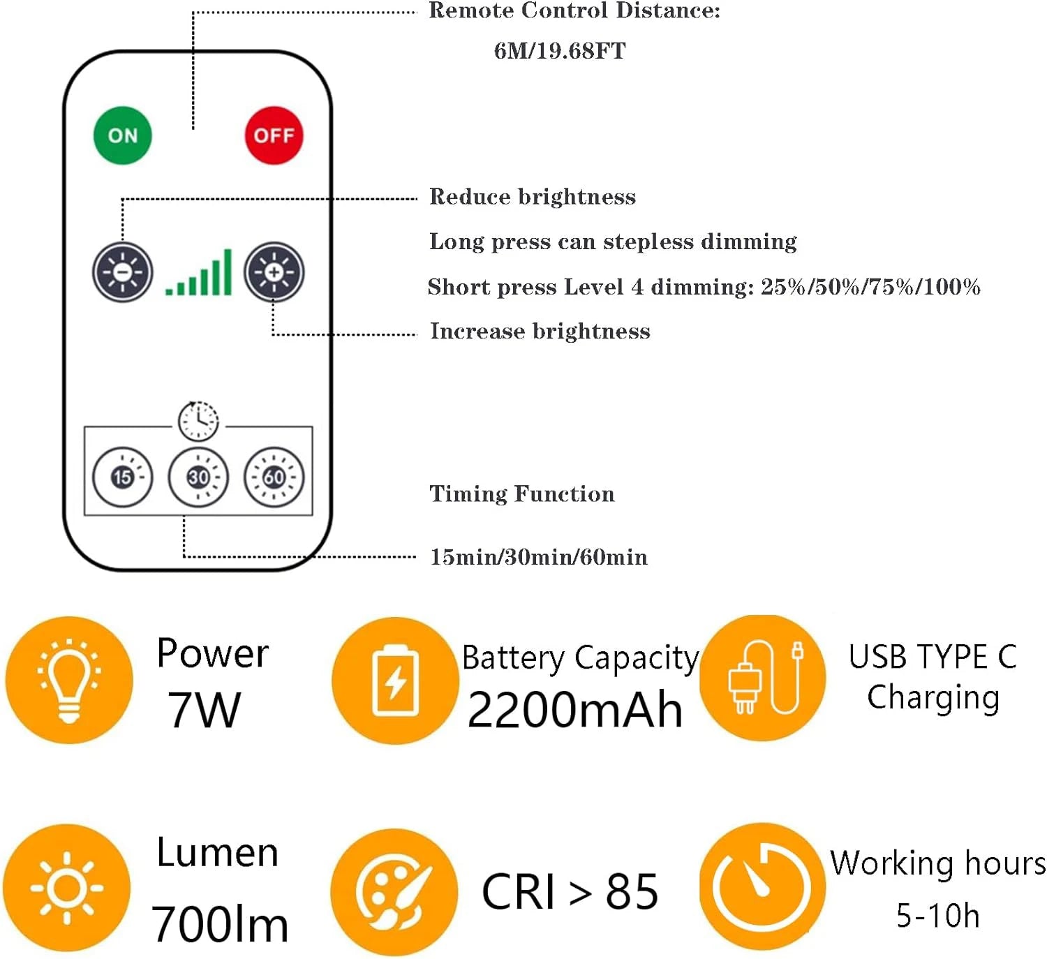 USB Rechargeable LED Bulb – E27 Touch & Dimmable Smart Light