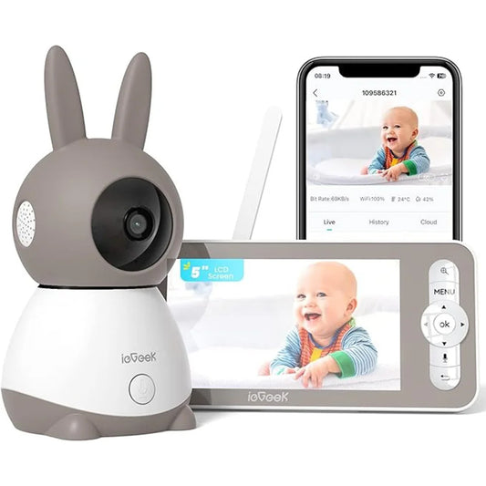 ieGeek 2K Baby Monitor – 5'' WiFi Video Camera with Sensors