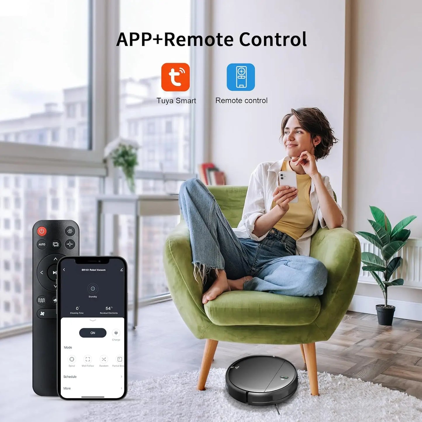 Robot Vacuum & Mop Combo – 2-in-1 Smart Cleaning