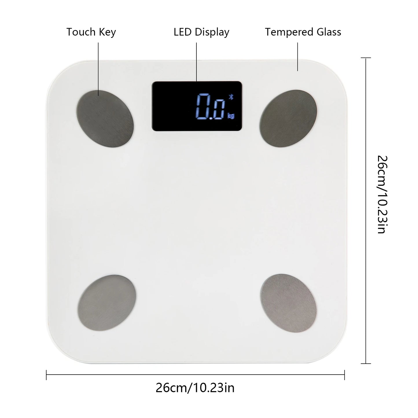 Smart Digital Body Weight Scale – 18 Body Composition Analyzer with App