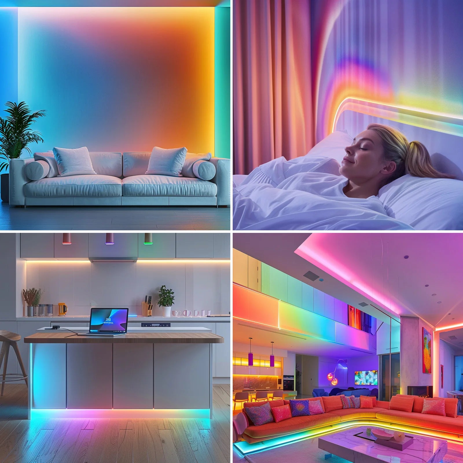 Smart LED Light Strip – RGB Color-Changing with Music Sync