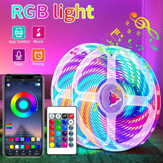 1–30M WS2812B RGB LED Strip – USB, Bluetooth & WiFi Controlled