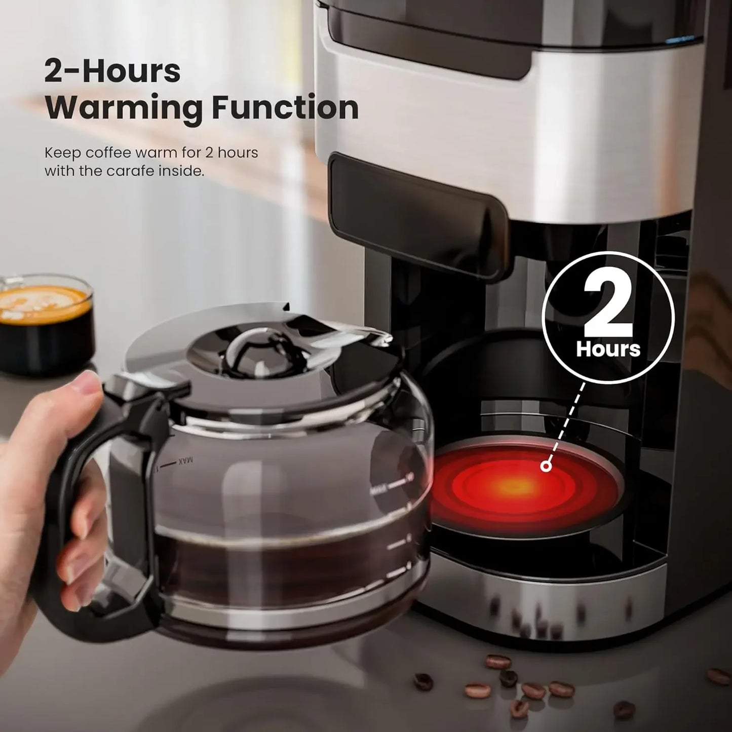 10-Cup Programmable Grind & Brew Coffee Maker – Freshly Ground, Perfectly Brewed!