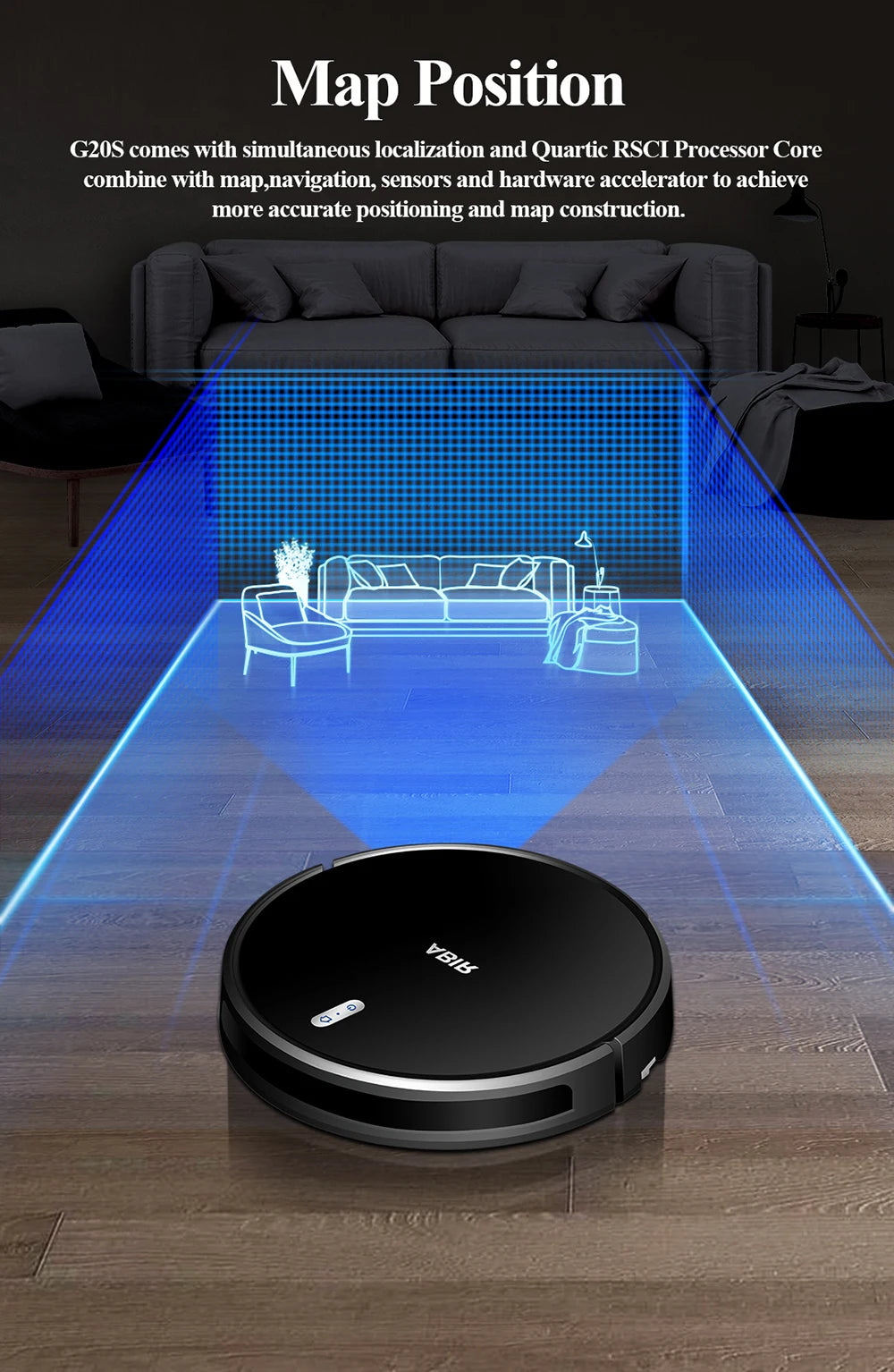 G20 Smart Robot Vacuum & Mop – Tuya WiFi Control