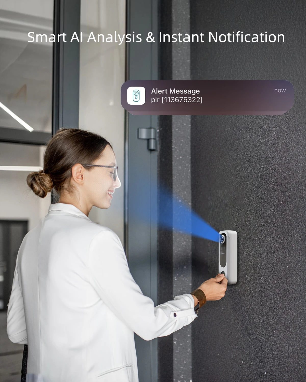 ZUMIMALL Battery-Powered Video Doorbell – Wireless with Chime & Two-Way Audio Smart Security with Fun Features.