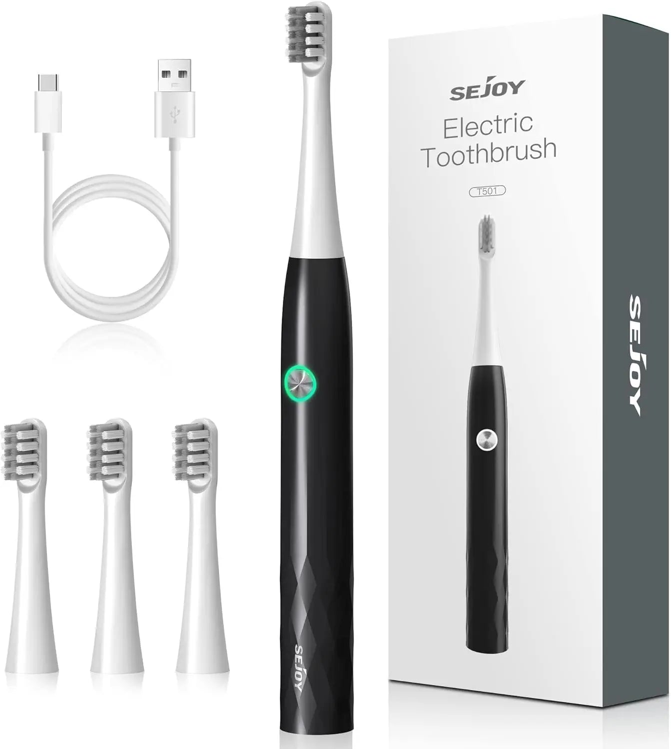 Sejoy Sonic Electric Toothbrush – Ultra Whitening, Smart & Rechargeable