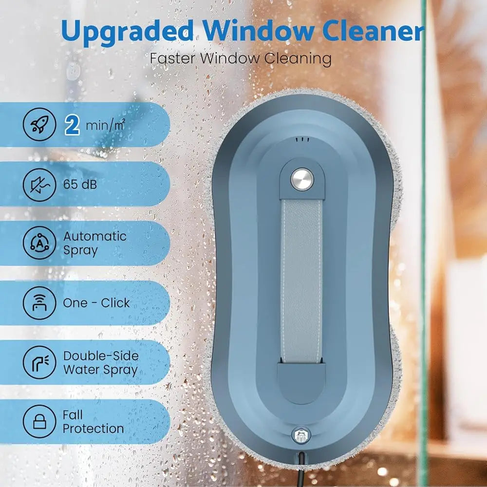Upgraded Window Cleaner Robot – With Automatic Water Spray