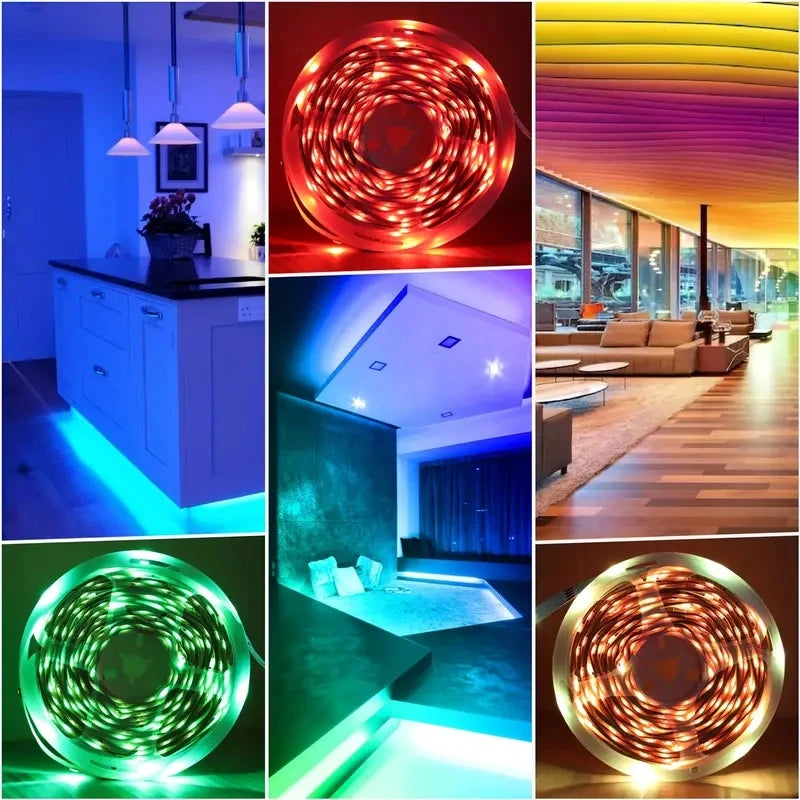 3.28ft–100ft Smart LED Strip Lights – Remote & App Controlled