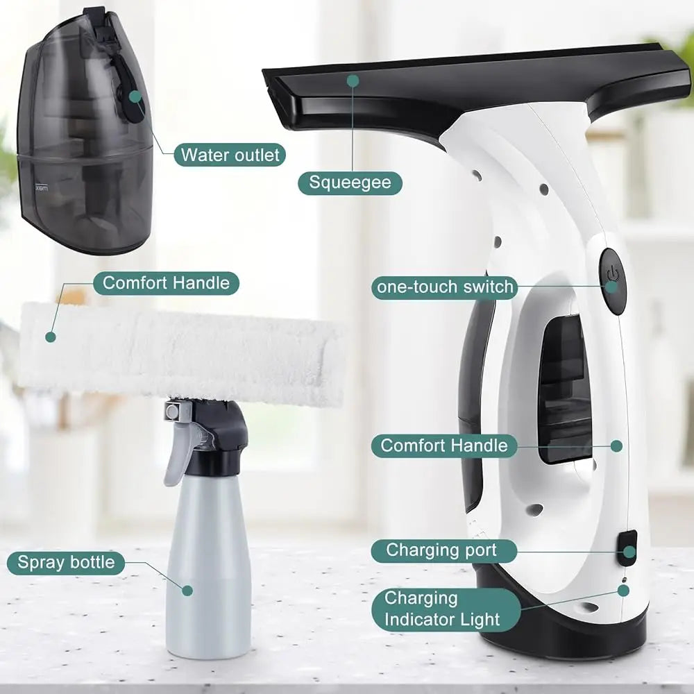 Cordless Rechargeable Window Vacuum Squeegee