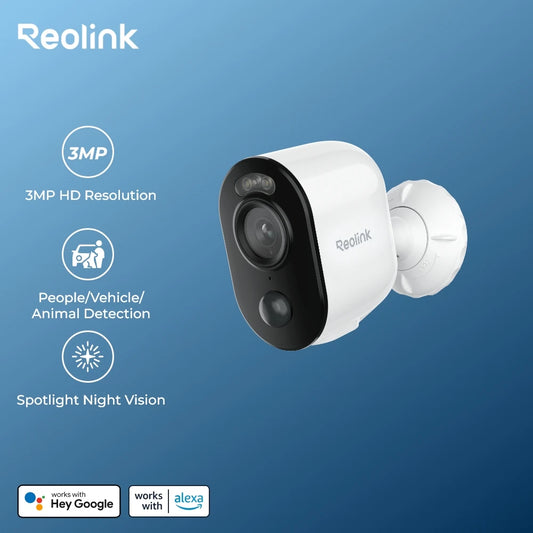 Reolink 3MP Wireless Solar & Battery Security Camera – Outdoor WiFi IP Camera