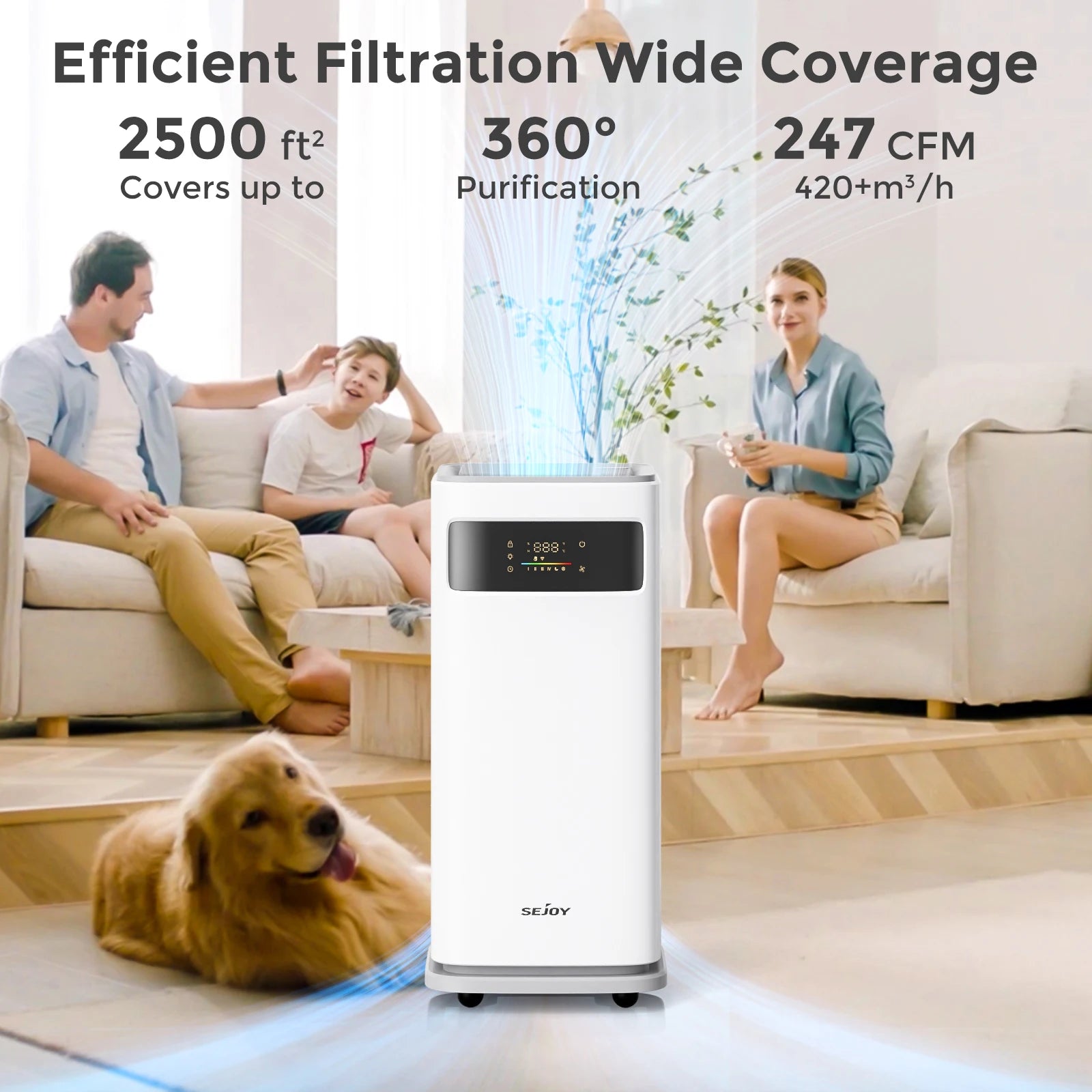AP301 Air Purifier – H13 True HEPA, 3-Stage Filtration  Breathe Cleaner, Live Healthier.