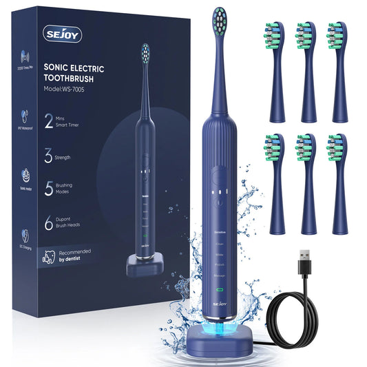 Sejoy Sonic Electric Toothbrush – Ultra Whitening, Smart & Rechargeable