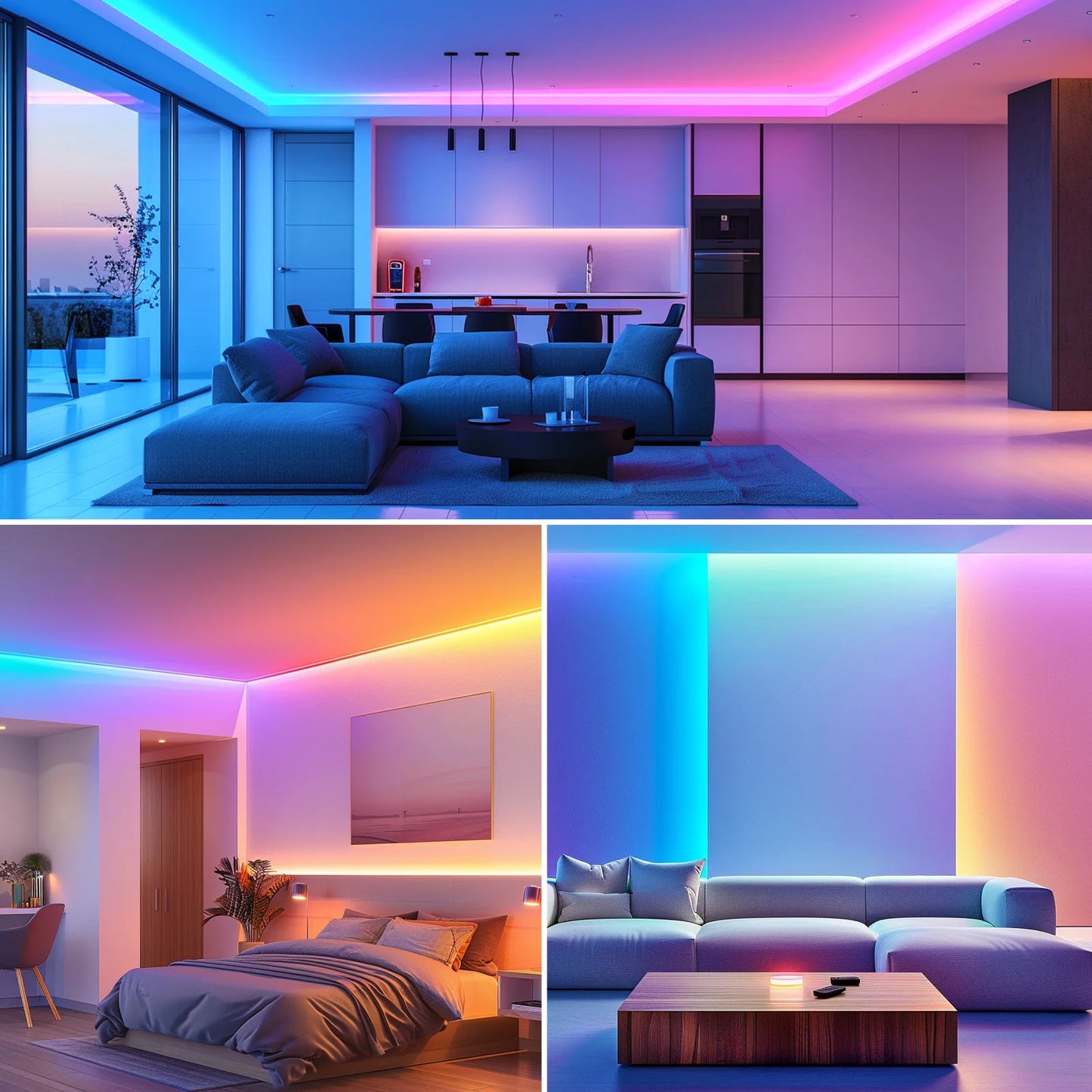 Smart LED Light Strip – RGB Color-Changing with Music Sync