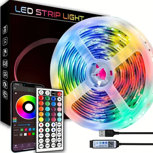 3.28ft–100ft Smart LED Strip Lights – Remote & App Controlled