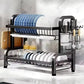 2-Tier Compact Kitchen Dish Rack and Storage Organizer