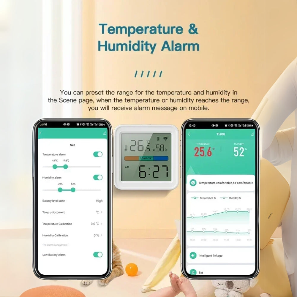 WiFi Temperature Humidity Sensor Smart Life Backlight Hygrometer Thermometer Sensor