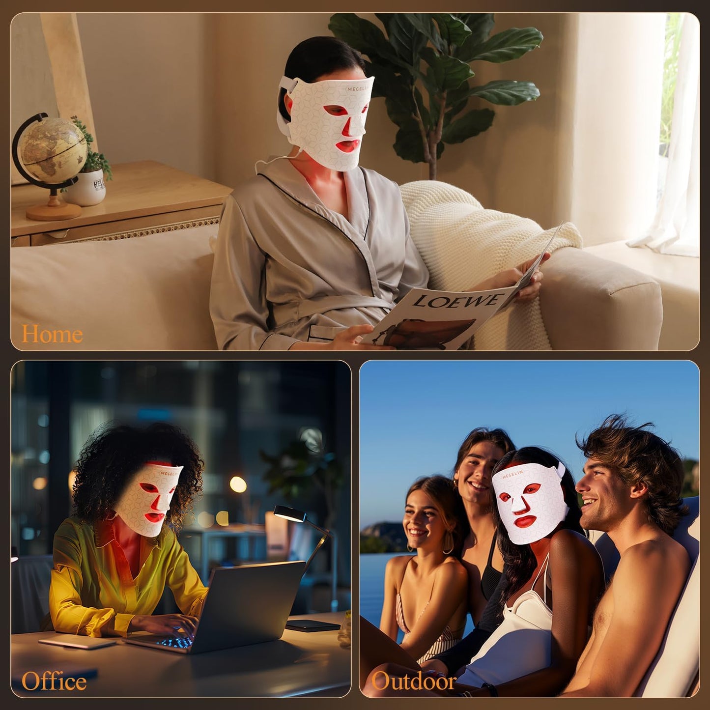 7 Colors LED Light Therapy Facial Mask