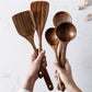 7pcs/set Teak Natural Wood Tableware Spoon
