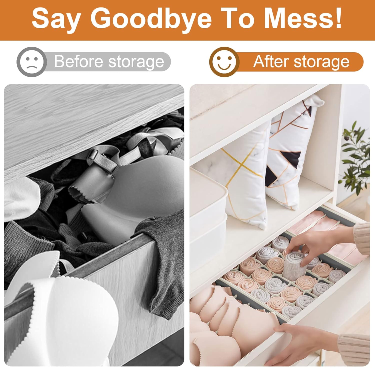 Wardrobe Undergarments Organizer and Storage Box