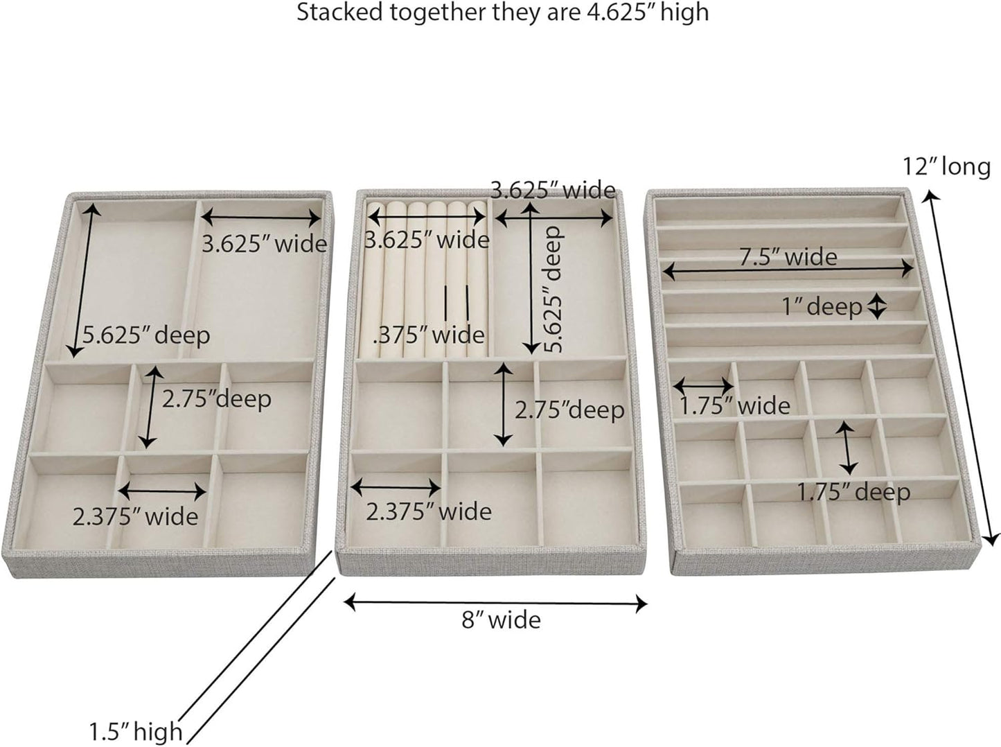 Flocking Jewelry Storage Box
