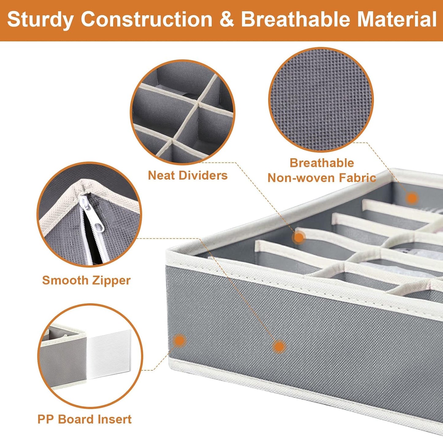 Wardrobe Undergarments Organizer and Storage Box