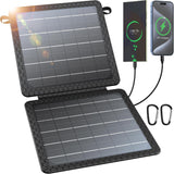 Foldable Solar Panel Charger with USB-C & USB-A Outputs