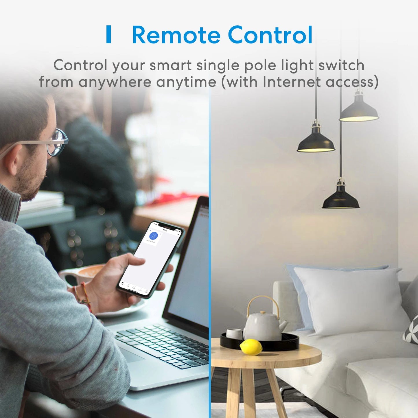 Meross HomeKit US WiFi Light Switch – Wireless Control with Remote
