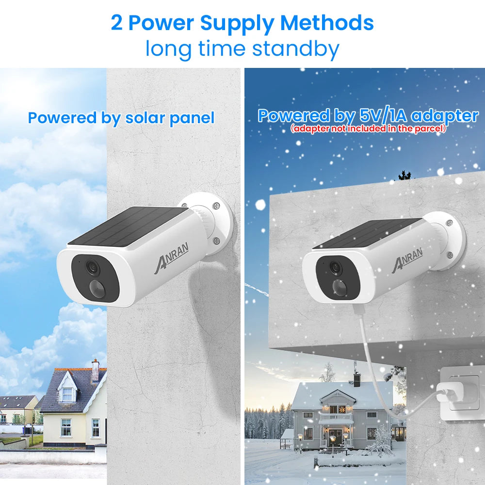 ANRAN Wireless Solar Security Camera – Outdoor 3MP Floodlight Camera