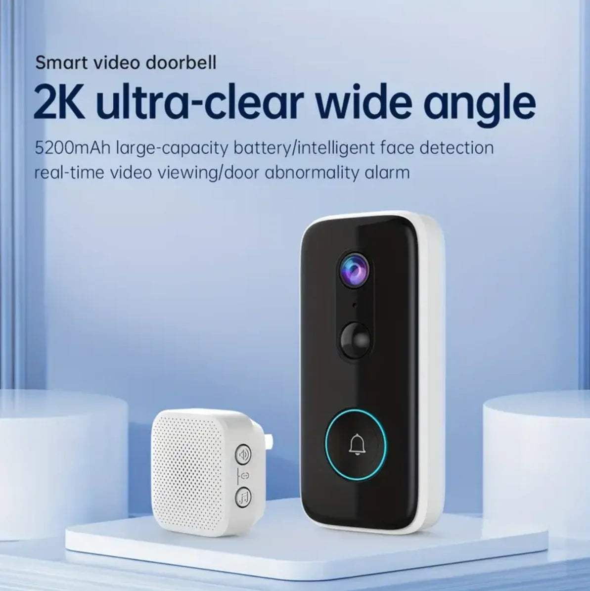 2K Wireless Doorbell Camera – HD Night Vision & Intelligent Intercom  Smart Security and Communication at Your Doorste