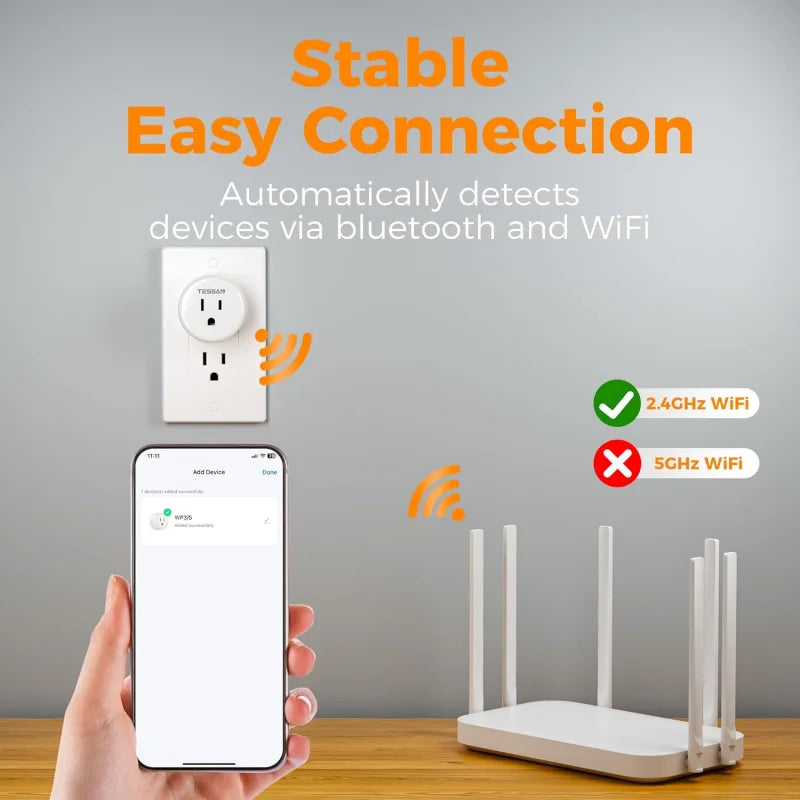 WiFi Smart Plug – Alexa & Google Assistant Compatible  Smart, Convenient, and Fully Controllable from Anywhere.