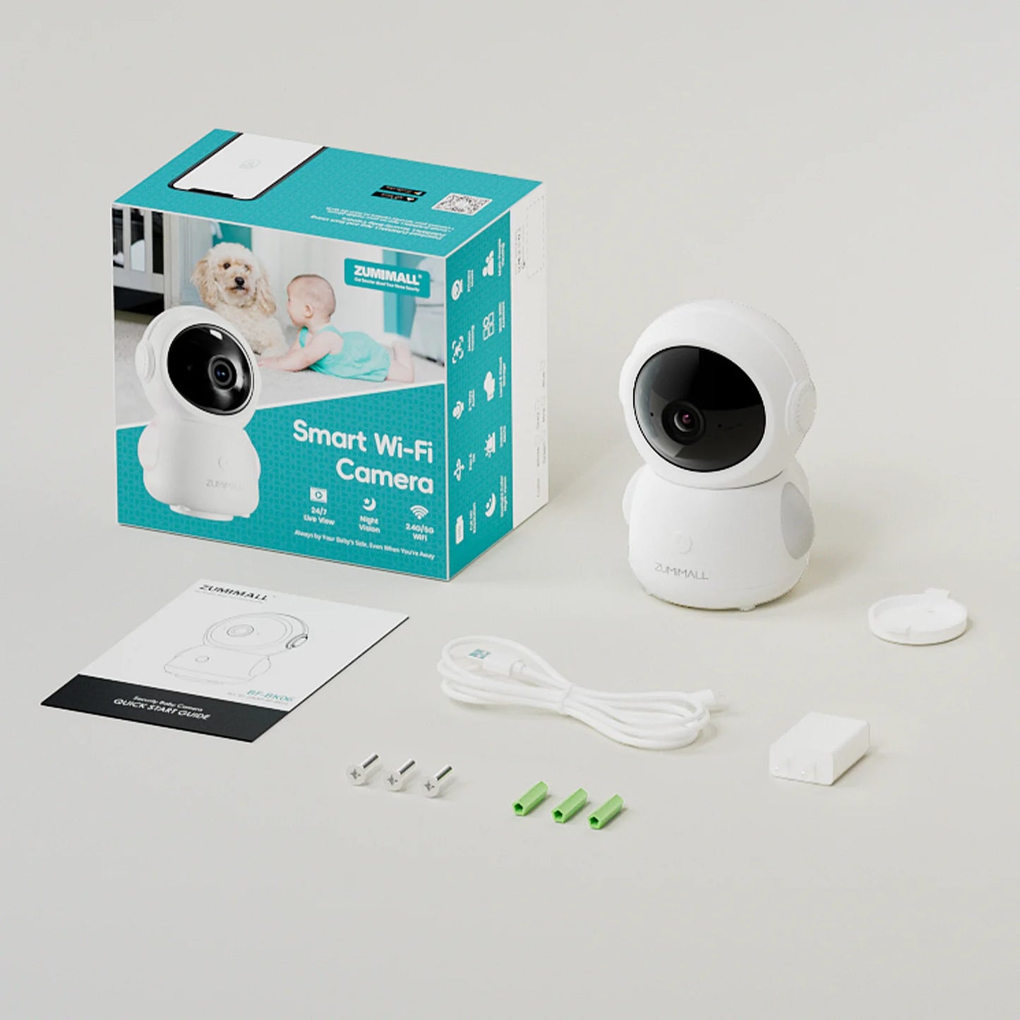 ZUMIMALL Wired Security Camera – WiFi Baby & Pet Monitor