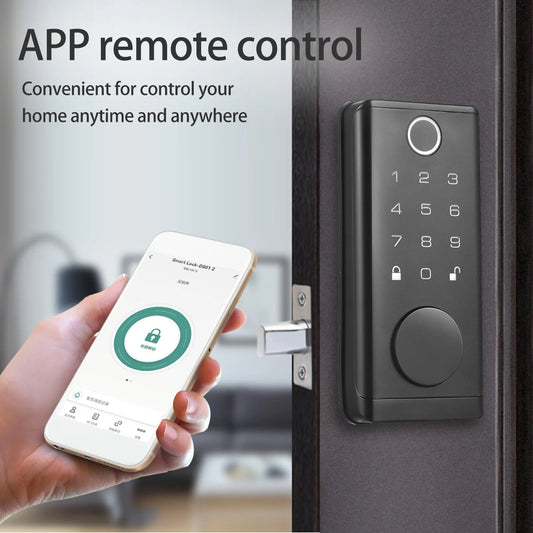 Smart Fingerprint Door Lock – Keyless Entry Deadbolt with Handle  Advanced Security Meets Modern Convenience.
