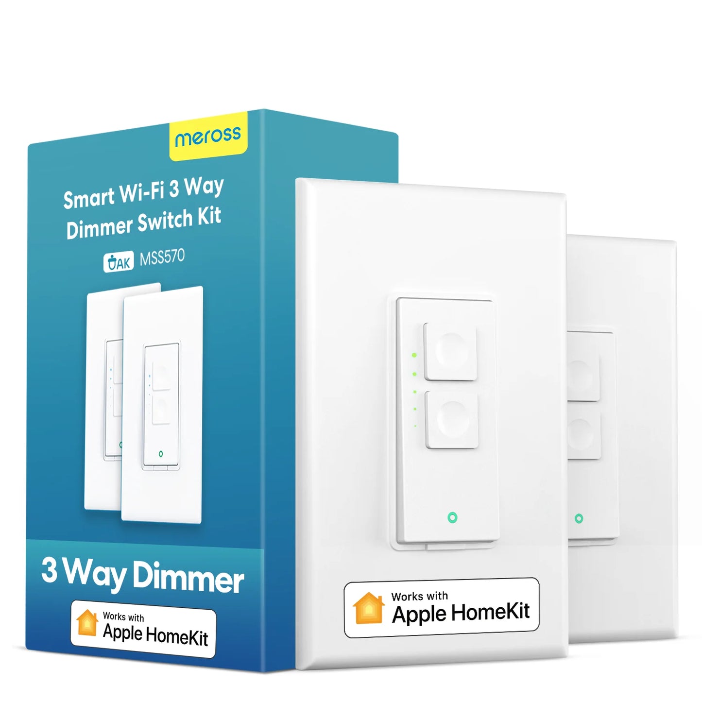 Meross HomeKit 3-Way Smart Dimmer Switch Kit – WiFi Control for LED Lights  Smart, Flexible, and Hub-Free Lighting Control.