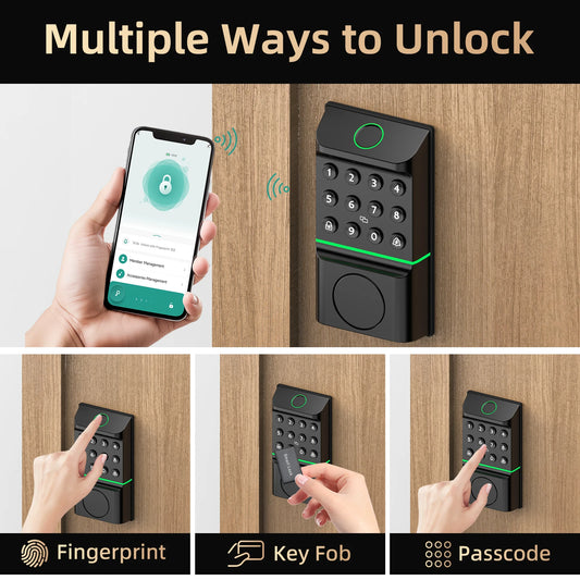 Viladepot Smart Lock – Fingerprint, Passcode & App Control  Advanced Security with Modern Convenience.