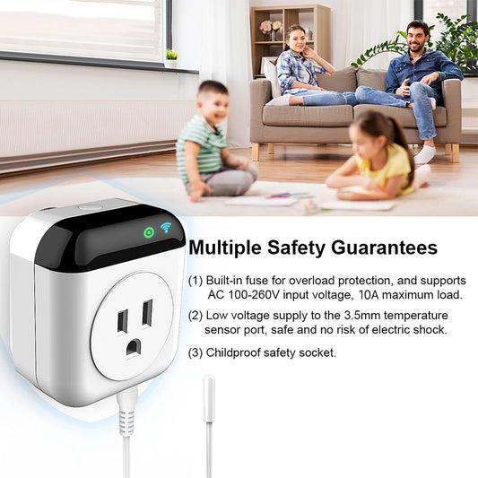 Smart Thermostat Socket 10A WiFi Plug
