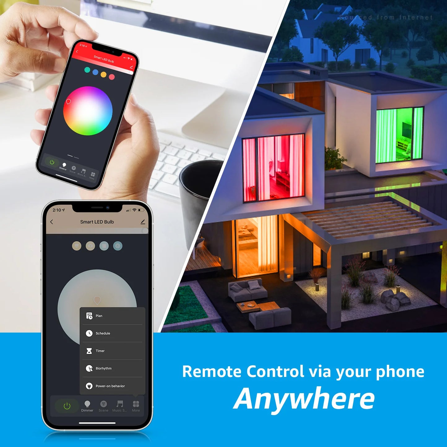 4-Pack Smart WiFi LED A19 Bulbs – RGBCW Color Changing